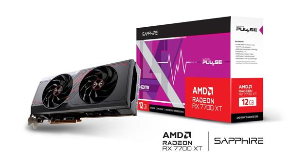 SAPPHIRE PULSE RADEON RX 7700 XT - GRAPHICS CARD - RADEON RX 7700 XT - 12 GB