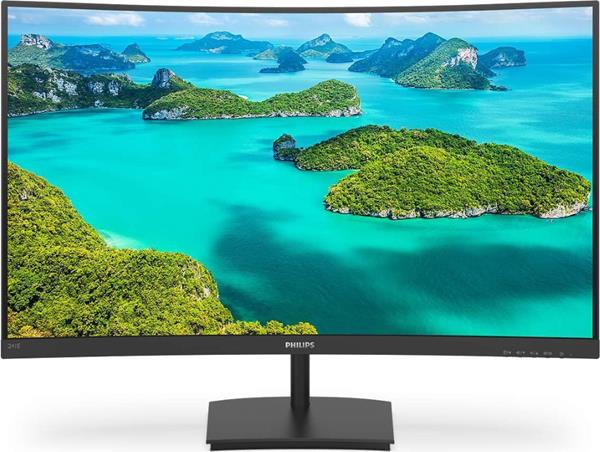 Philips 241E1SCA VA Curved Monitor 23.6" FHD 1920x1080 με Χρόνο Απόκρισης 4ms GTG