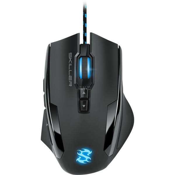 SHARKOON SKILLER SGM1, MOUSE USB 12 KEYS OPTICAL 10800 DPI BLACK 4044951018963