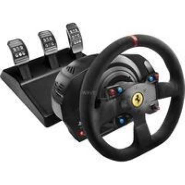 THRUSTMASTER STEERING WHEEL T300 FERRARI INTEGRAL RACING WHEEL, STEERING WHEEL ALCANTARA EDITION