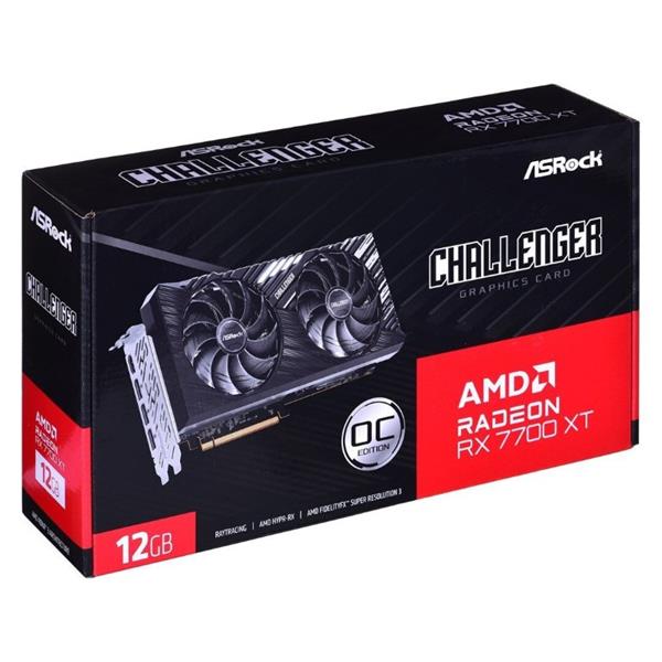 ASROCK CHALLENGER RADEON RX 7700 XT 12GB OC - GRAPHICS CARD - RADEON RX 7700 XT - 12 GB