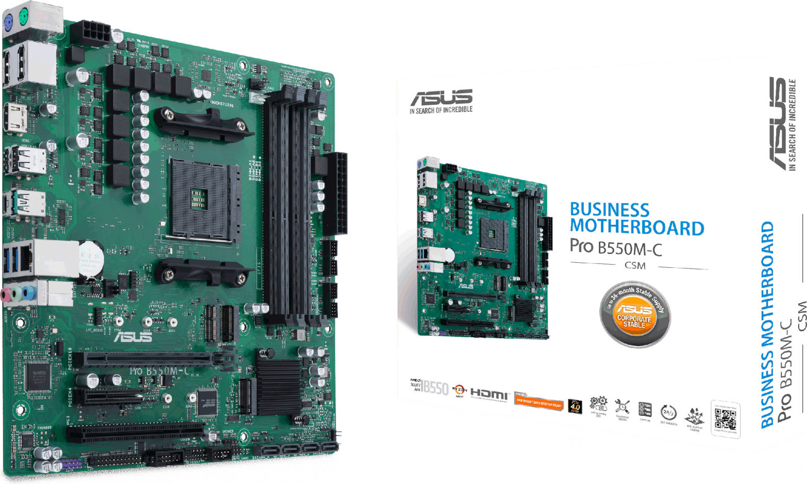 ASUS  PRO B550M-C/CSM  AM4   D