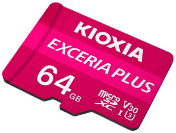 KIOXIA 4K MICRO SD 64GB EXCERIA PLUS UHS I U3 WITH ADAPTER M303