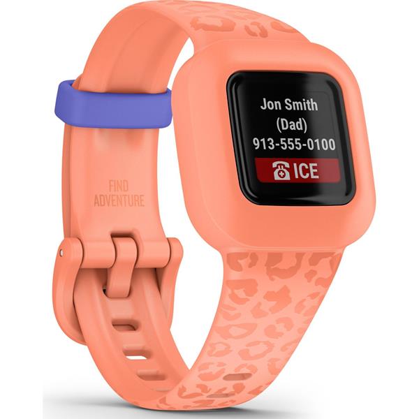 GARMIN VIVOFIT JR. 3 PEACH LEOPARD