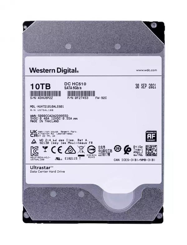 Western Digital Ultrastar He10 10TB HDD  3.5" SATA III 7200rpm