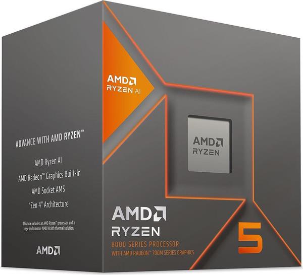 AMD Ryzen 5 8600G 4.3GHz Επεξεργαστής 6 Πυρήνων για Socket AM5 σε Κουτί με Ψύκτρα