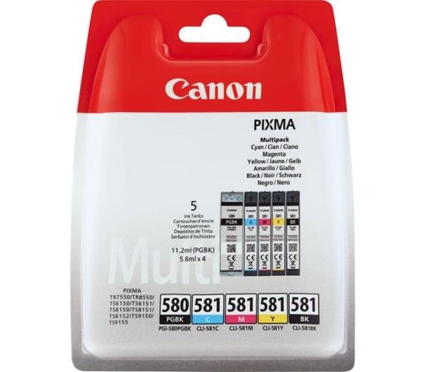 Canon Con Ca Pgi-580-Cli-581Mp Pgbk-Bk-C-M-Y 2078C005Aa