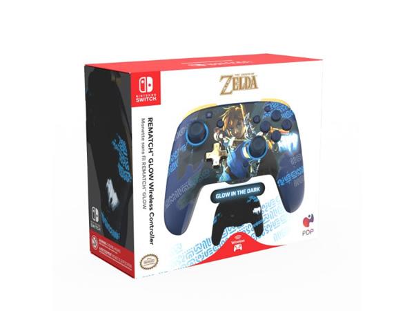 Pdp Rematch Wireless Controller For Nintendo Switch - Link Hero Glow In The Dark 500-202-Lkhg