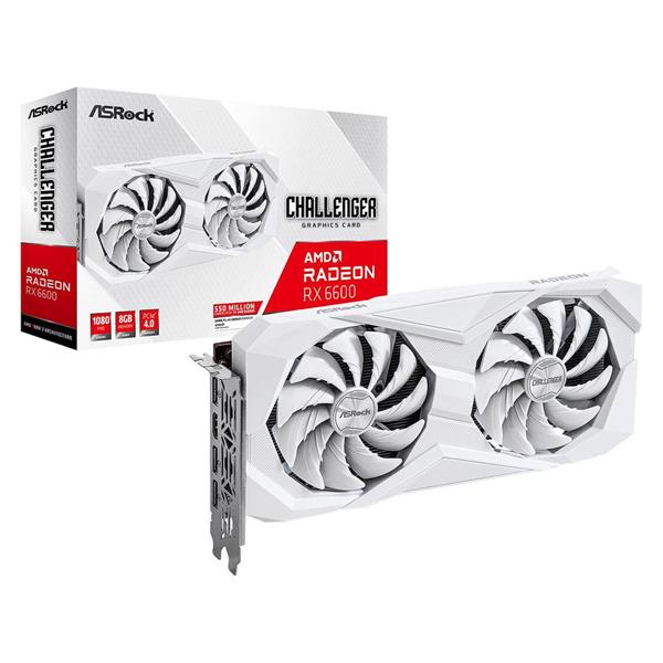 VGA ASRock Radeon RX 6600 8GB Challenger White