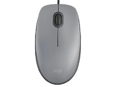 Logitech Mouse Wired M110 Silent Grey 910-006760