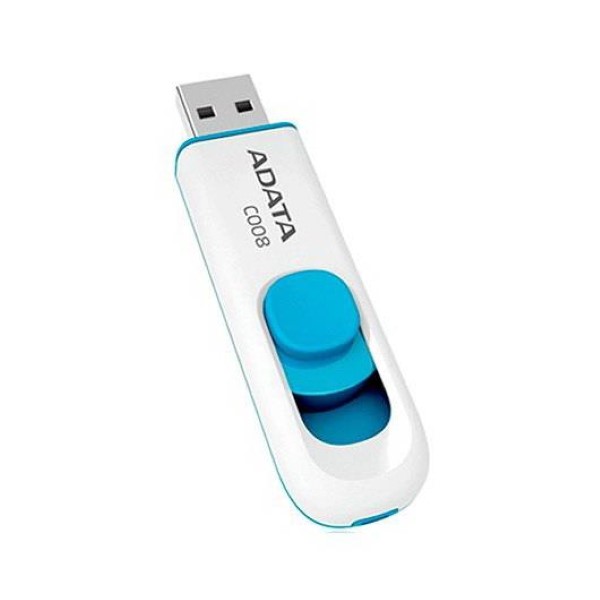 ADATA FLASH DRIVE 32GB USB2.0 AC008 WHITE / BLUE