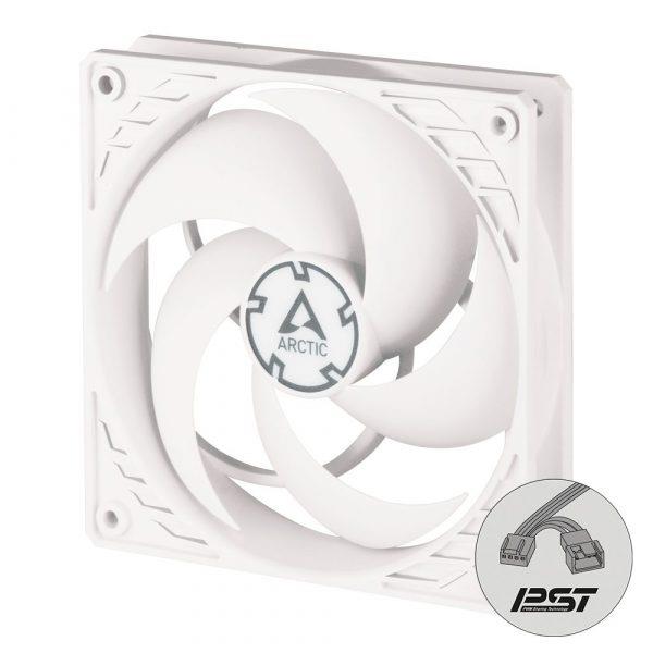 ARCTIC P12 PWM PST – 120MM PRESSURE OPTIMIZED CASE FAN | PWM CONTROLLED SPEED WITH PST – WHITE COLOR