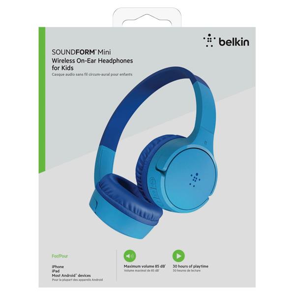 BELKIN SOUNDFORM MINI-ON-EAR KIDS HEADPHONE BLUE AUD002BTBL