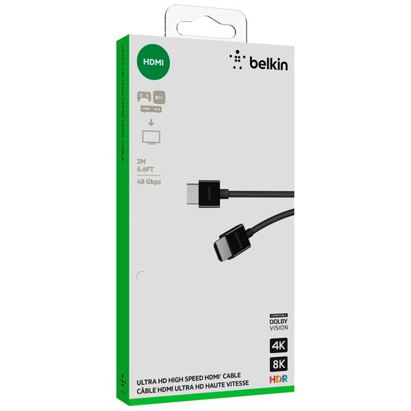 BELKIN ULTRA HIGHSPEED HDMI CAB. 4K HDR, 2M,BLACK AV10175BT2MBKV2