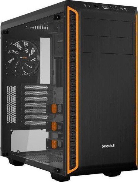 BE QUIET! PC CASE PURE BASE 600 WINDOW, TOWER CASE BLACK / ORANGE, WINDOW KIT