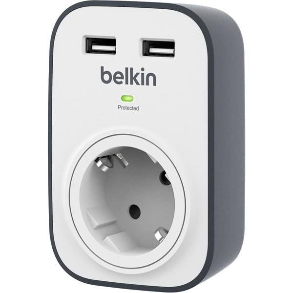 BELKIN SURGECUBE WITH 2 X 2.4A SHARED USB CHARGING     BSV103VF