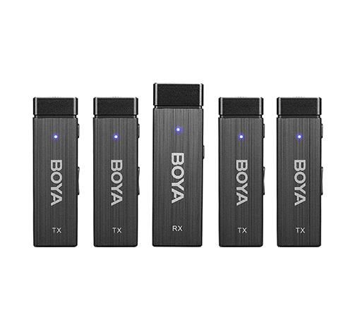 BOYA BY-W4 ULTRACOMPACT 2.4GHZ FOUR-CHANNEL WIRELESS MICROPHONE SYSTEM (4 PERSON VLOG)