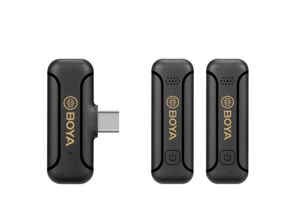 BOYA BY-WM3T2-U2 2,4GHZ MOBILE WIRELESS MIC FOR ANDROID USB-C (2 TRANSMITTERS, TWO PERSON VLOG)