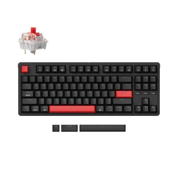 Keychron C3 Pro (C3P-H1) QMK/VIA Mechanical Red Switch – Hot Swappable 80% US Layout