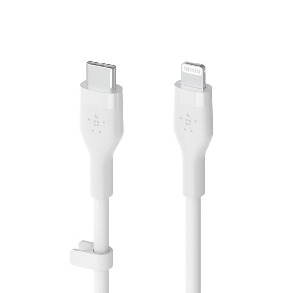 BELKIN FLEX LIGHTNING/USB-C 15W 1M, MFI, 15W, WHITE CAA009BT1MWH