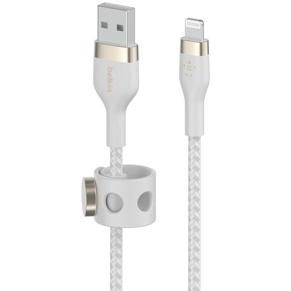 BELKIN FLEX LIGHTNING/USB-A 2M MFI CERT., WHITE CAA010BT2MWH