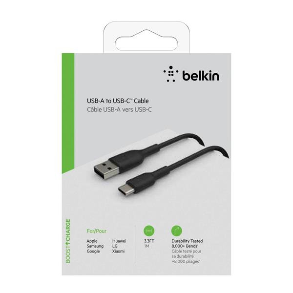 BELKIN USB-C/USB-A CABLE 1M PVC, BLACK CAB001BT1MBK