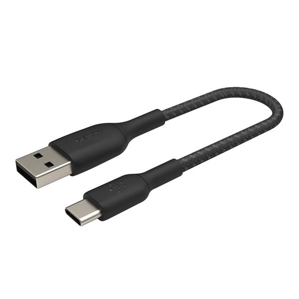 BELKIN USB-C/USB-A CABLE 15CM BRAIDED, BLACK CAB002BT0MBK