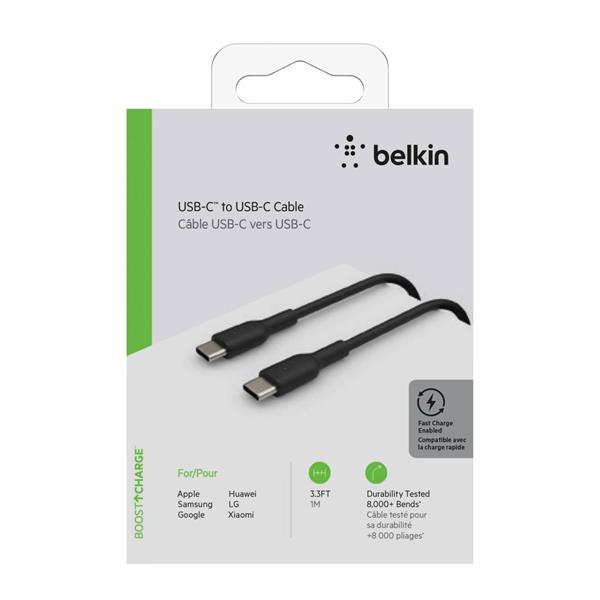 BELKIN USB-C/USB-C CABLE 1M PVC, BLACK CAB003BT1MBK