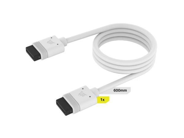Corsair Diy Cable Icue Link 1X600Mm With Straight Connectors - White - Cl-9011127-Ww Cl-9011127-Ww