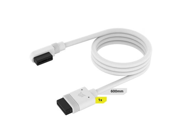 Corsair Diy Cable Icue Link 1X600Mm With Straight-Slim 90° Connectors - White - Cl-9011130-Ww Cl-9011130-Ww