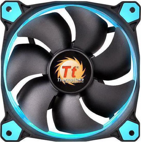 THERMALTAKE RIING 12 LED BLUE, CASE FANS 18.7 TO 24.6 DB 69 M³ / H  40.6 CFM  BLUE