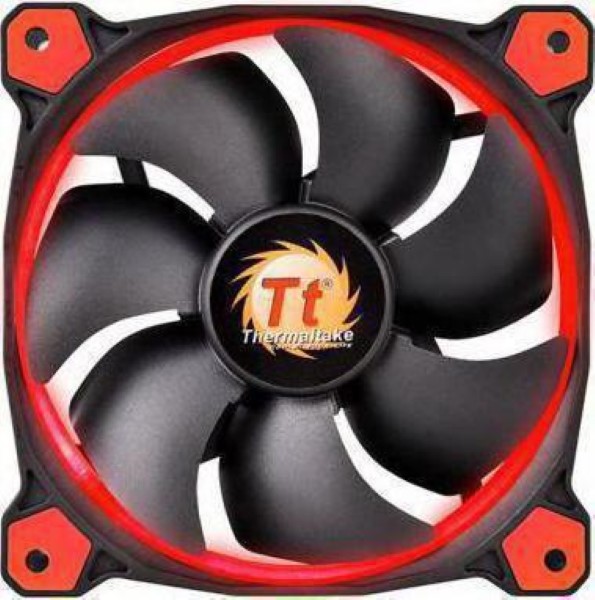 PC- CASE FAN THERMALTAKE RIING 12 LED - RED