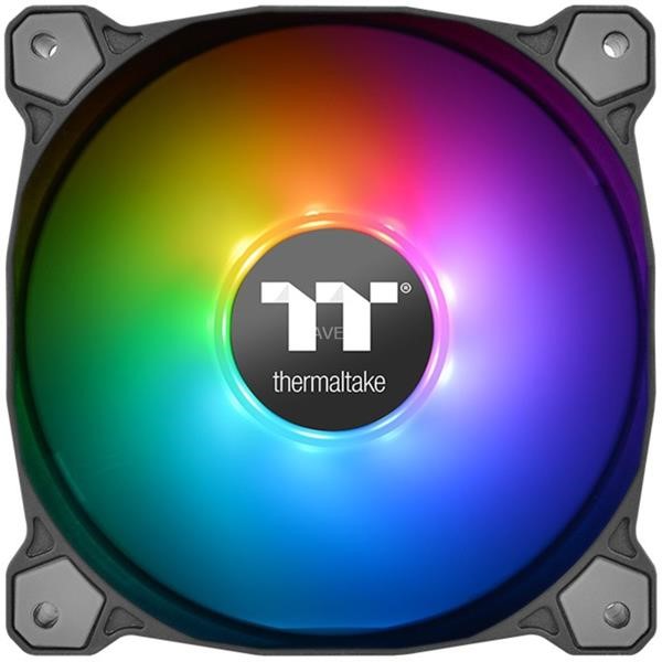 THERMALTAKE PURE PLUS 12 RGB RADIATOR FAN TT PREMIUM EDITION, CASE FAN DB 25.8 56.45 CFM SET OF 3, 1X CONTROLLER