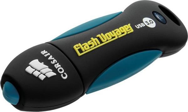 CORSAIR FLASH VOYAGER USB 3.0 64 GB, 64 GB USB-STICK READ 85 MB / S, WRITE 70 MB / S USB 3.0 / USB 3.1  GEN 1  BLACK / BLUE