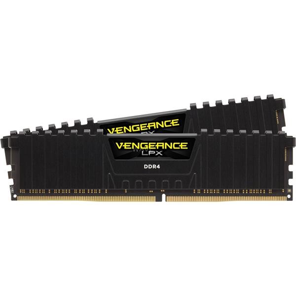 CORSAIR DIMM 16 GB DDR4-3000 KIT, MEMORY, 16 GB OF 18-18-36 CL16 2 PIECES BLACK, CMK16GX4M2D3000C16, VENGEANCE LPX