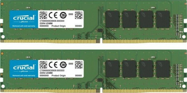 CRUCIAL 16GB KIT DDR4 3200 MT/S 8GBX2 DIMM 288PIN