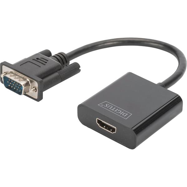 DIGITUS VGA TO HDMI CONVERTER AND AUDIO FULL HD 15 CM