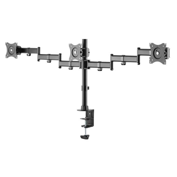 DIGITUS 3-FOLD MONITOR STAND W. CLAMP MOUNT 15-27