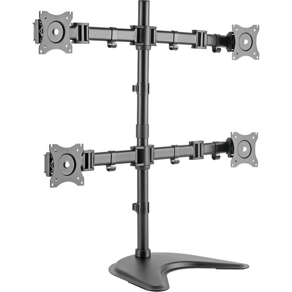 DIGITUS UNIVERSAL QUAD MONITOR STAND BLACK