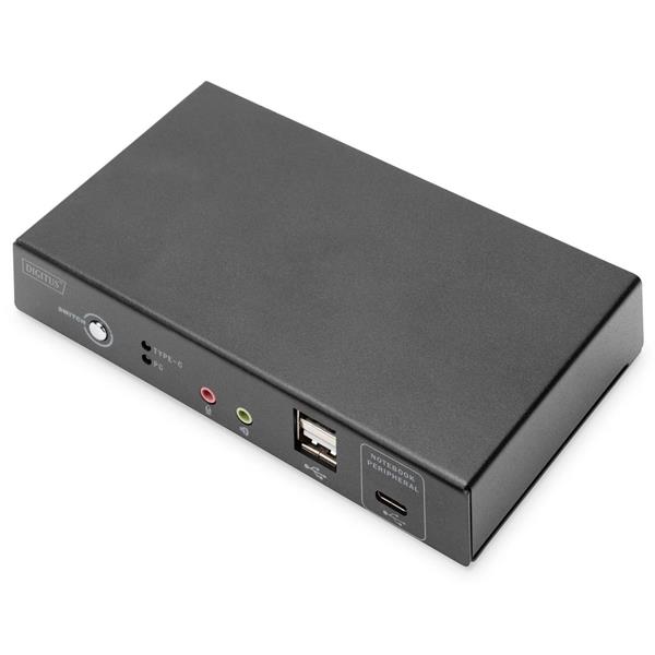 DIGITUS KVM-SWITCH 2-PORT 4K30HZ,USB-C/USB/HDMI IN/OUT