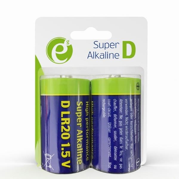 ENERGENIE ALKALINE D-CELL BATTERY 2-PACK