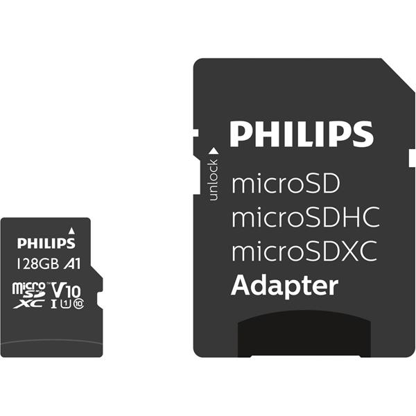 PHILIPS MICROSDXC CARD     128GB CLASS 10 UHS-I U1 INCL. ADAPTER