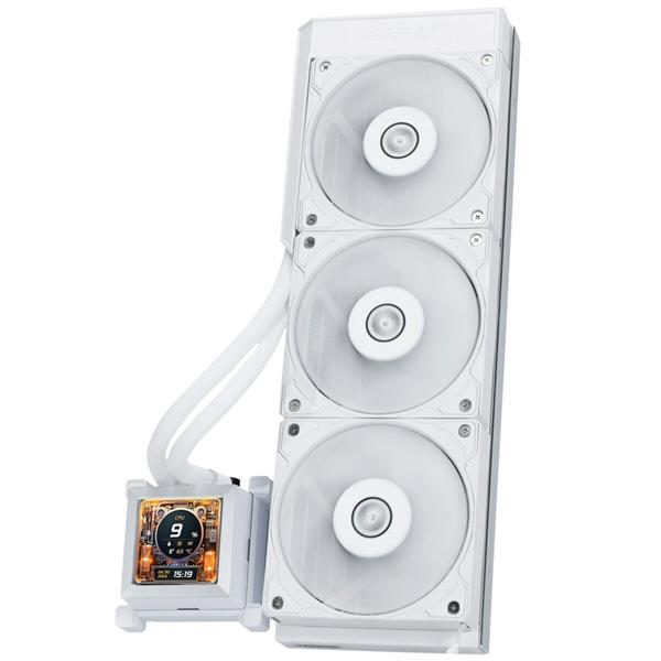 Lian Li HydroShift LCD 360 non RGB fan White – AIO GPU Liquid Cooler