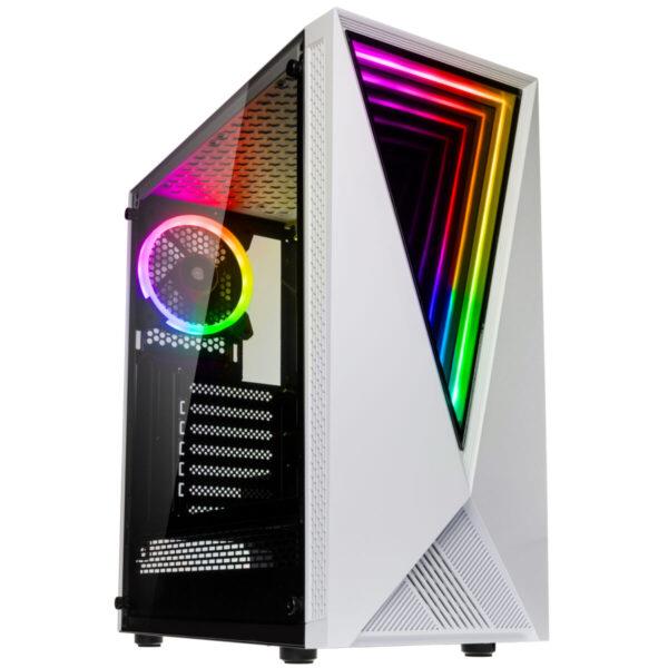 KOLINK VOID RGB MIDI-TOWER – WHITE – TEMPERED GLASS WINDOW