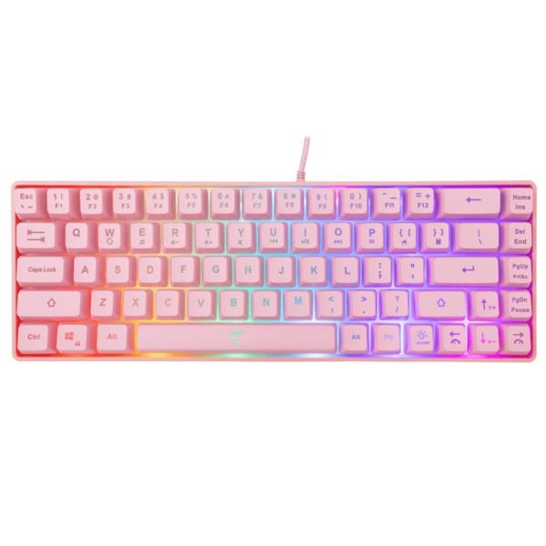 WHITE SHARK RGB GAMING MEMBRANE KEYBOARD RONIN PINK