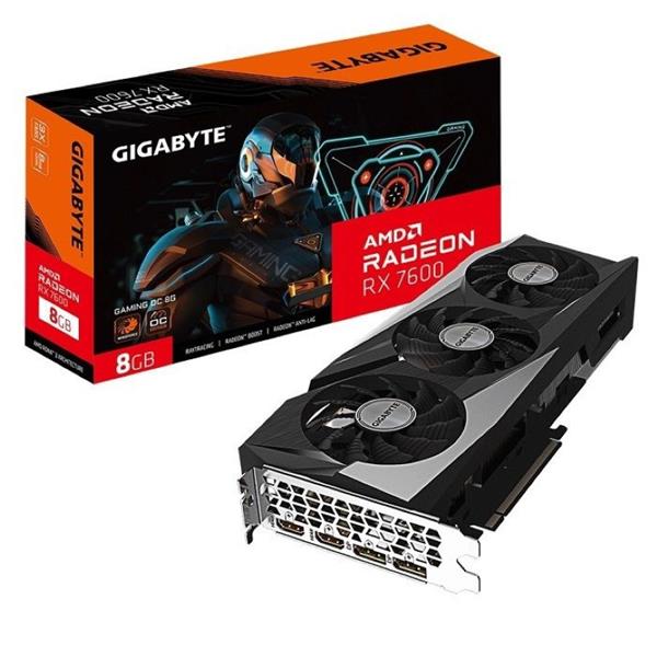 GIGABYTE RADEON RX 7600 GAMING OC - GRAPHICS CARD - RADEON RX 7600 - 8 GB