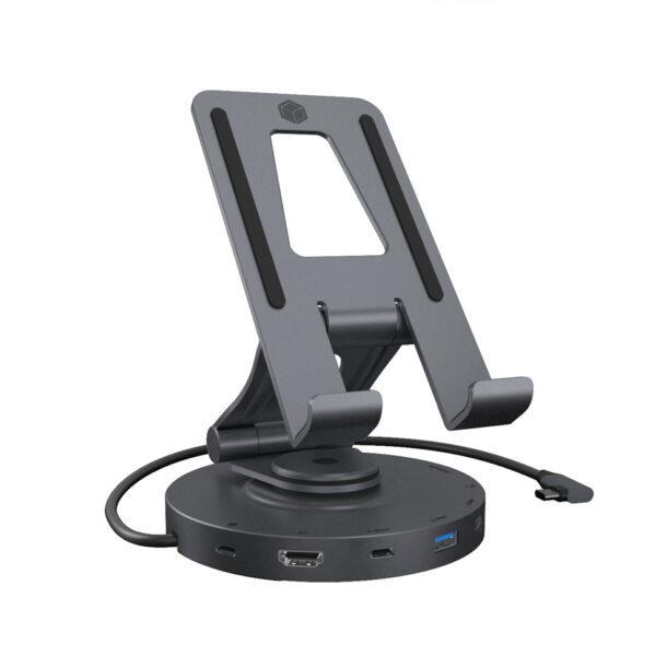 ICY BOX TABLET AND SMARTPHONE HOLDER UP TO 11′ WITH 8IN1 DOCKING STATION