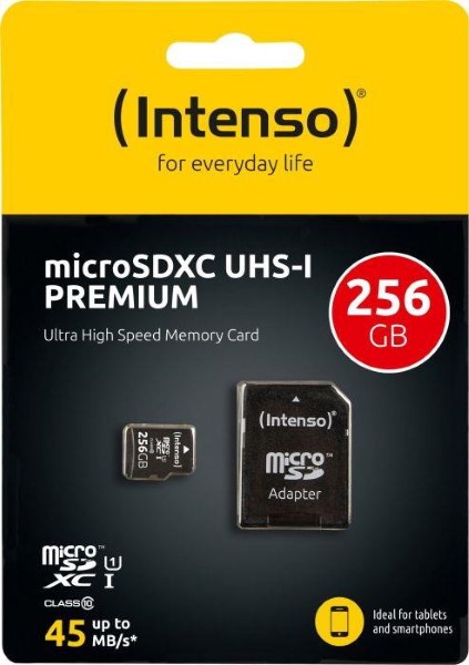 INTENSO  MICROSD 256GB UHS-I PREM CL10