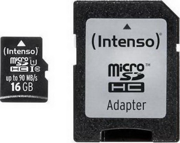 INTENSO MICROSD 16GB -90MB-S CL10 UHS-I -AD PROFESSIONAL