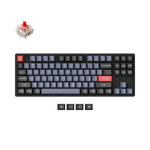 Keychron K8 Pro (K8P-J1) QMK/VIA Wireless Mechanical Keyboard-Red Switch (Hot-Swappable) 80% US